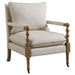 Coaster Blanchett Upholstered Accent Chair with Spindle Accent White and Navy White