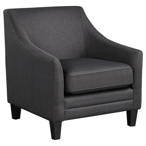 Coaster Liam Upholstered Sloped Arm Accent Club Chair Camel Grey