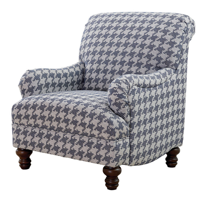 Coaster Glenn Recessed Arms Accent Chair Blue Default Title