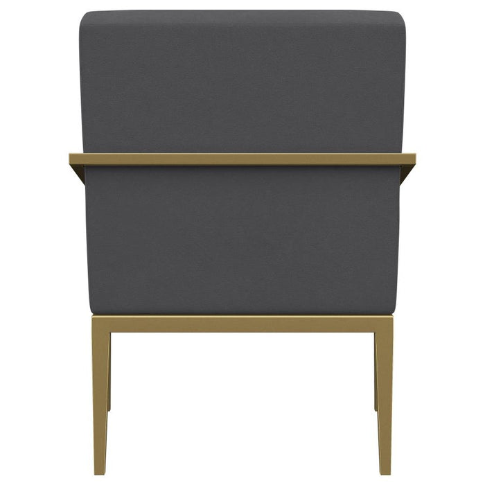 Kirra Upholstered Metal Arm Accent Chair Dark Grey