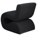 Coaster Ronea Boucle Upholstered Armless Curved Accent Chair Cream Black