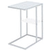 Coaster Daisy 1-shelf Accent Table Chrome and White Default Title