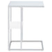 Coaster Daisy 1-shelf Accent Table Chrome and White Default Title