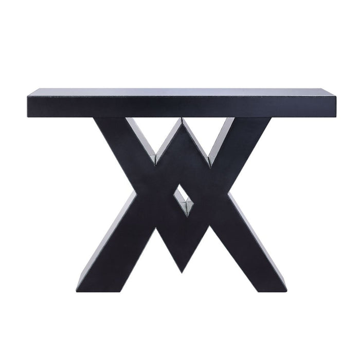 Noralie Glam Rectangular Console Table with "V" Shape Base