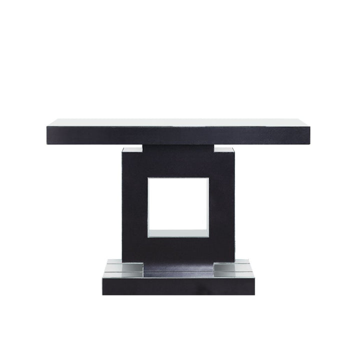 Noralie Glam Rectangular Console Table with Square Shape Base