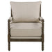 Coaster Blanchett Upholstered Accent Chair with Spindle Accent White and Navy White