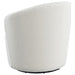 Coaster Joyce Upholstered Swivel Barrel Chair White