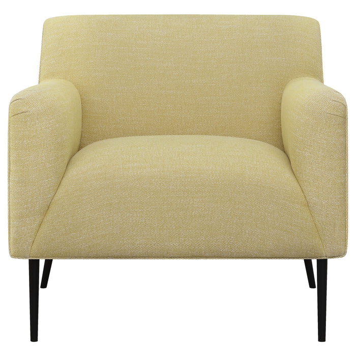 Coaster Darlene Upholstered Track Arms Accent Chair Lemon Default Title