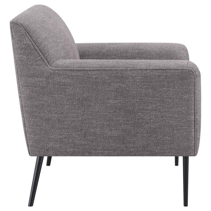 Darlene Upholstered English Arm Accent Chair Charcoal