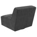 Coaster Cobie Upholstered Swivel Armless Chair Dark Charcoal Default Title