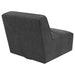 Coaster Cobie Upholstered Swivel Armless Chair Dark Charcoal Default Title