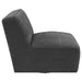 Coaster Cobie Upholstered Swivel Armless Chair Dark Charcoal Default Title