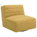 Coaster Cobie Upholstered Swivel Armless Chair Mustard Default Title