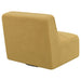 Coaster Cobie Upholstered Swivel Armless Chair Mustard Default Title