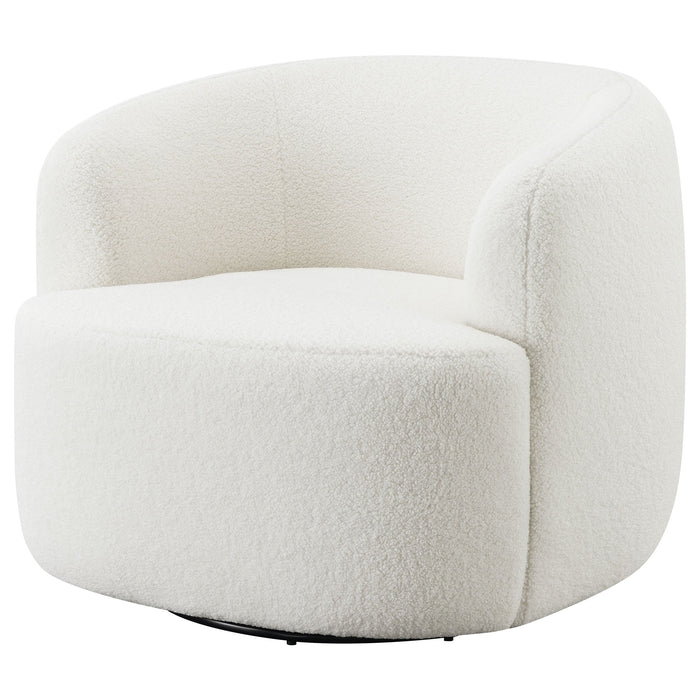 Coaster Hudson Upholstered Swivel Chair Natural Default Title