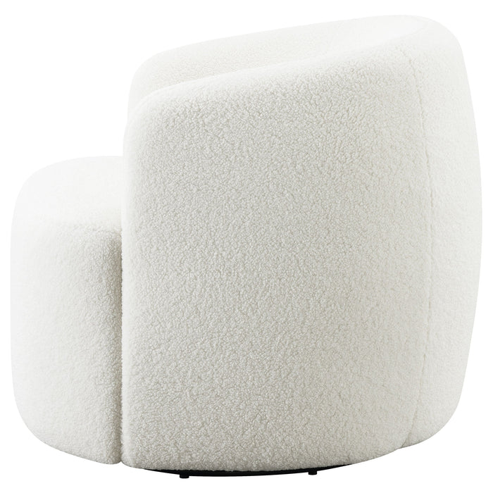 Coaster Hudson Upholstered Swivel Chair Natural Default Title