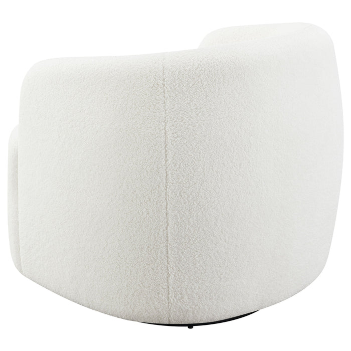 Coaster Hudson Upholstered Swivel Chair Natural Default Title