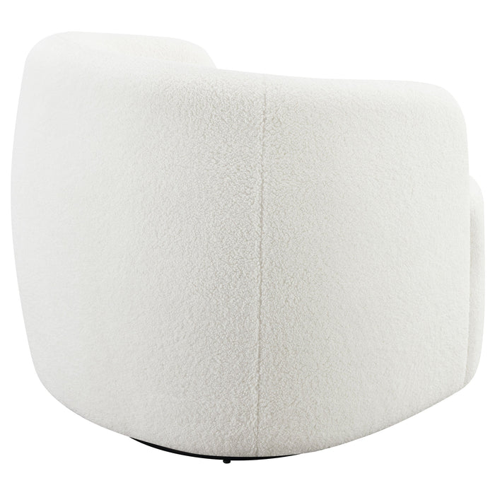 Coaster Hudson Upholstered Swivel Chair Natural Default Title