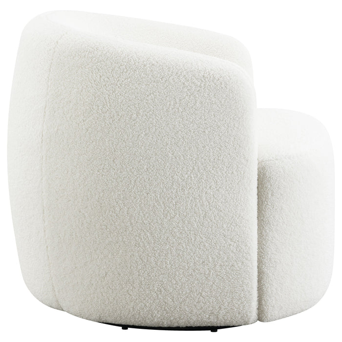 Coaster Hudson Upholstered Swivel Chair Natural Default Title