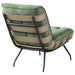 Coaster Aloma Armless Tufted Accent Chair Green Brown