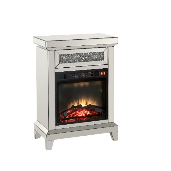 Noralie 1 Drawer Glam Fireplace