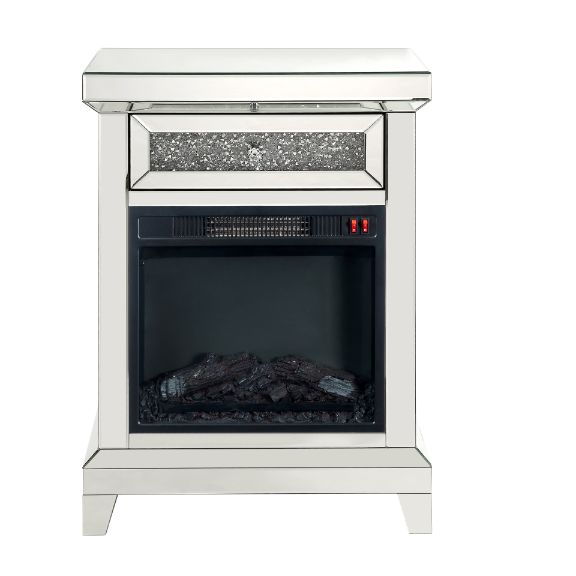 Noralie 1 Drawer Glam Fireplace