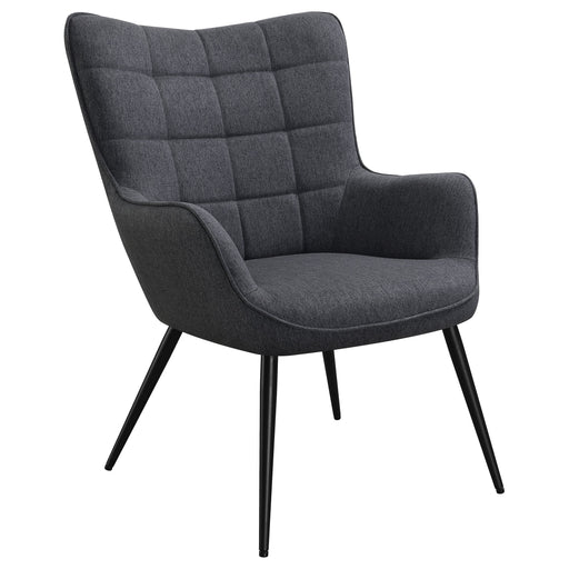 Coaster Isla Upholstered Flared Arms Accent Chair with Grid Tufted Default Title