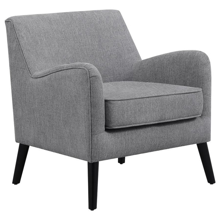 Charlie Upholstered English Arm Accent Chair Charcoal Grey