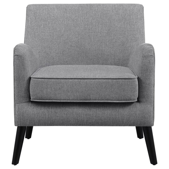 Charlie Upholstered English Arm Accent Chair Charcoal Grey