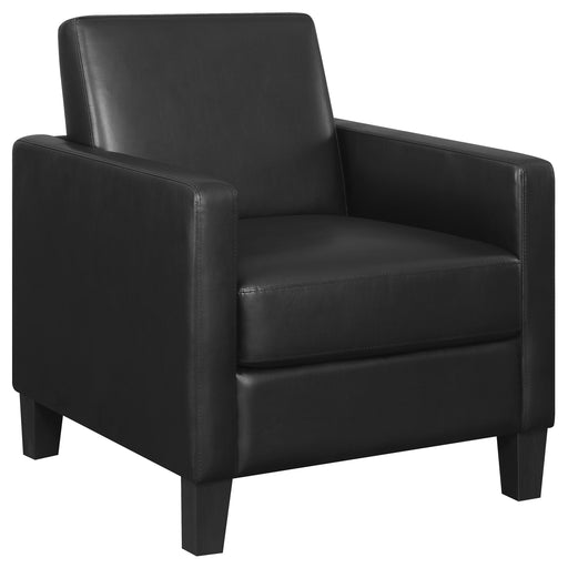 Coaster Julio Upholstered Accent Chair with Track Arms Black Default Title