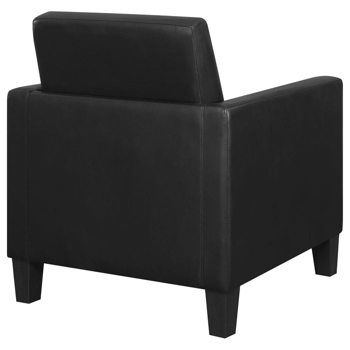 Coaster Julio Upholstered Accent Chair with Track Arms Black Default Title