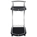 Coaster Elfman 2-shelve Serving Cart Chrome and Black White