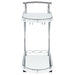 Coaster Elfman 2-shelve Serving Cart Chrome and Black White