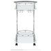 Coaster Elfman 2-shelve Serving Cart Chrome and Black White