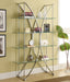 Coaster Larson 4-tier Bookcase Chrome and Clear