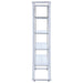 Coaster Larson 4-tier Bookcase Chrome and Clear