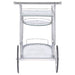 Coaster Sarandon 3-tier Serving Cart Chrome and Clear Default Title