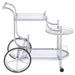 Coaster Sarandon 3-tier Serving Cart Chrome and Clear Default Title