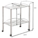 Coaster Shadix 2-tier Serving Cart with Glass Top Chrome and Clear Default Title