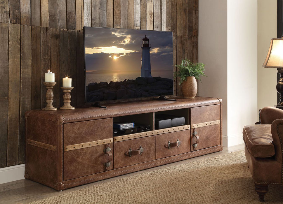 Aberdeen Top Grain Leather TV Stand