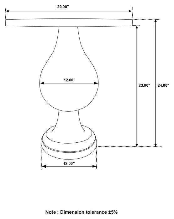 Coaster Dianella Round Pedestal Accent Table Default Title