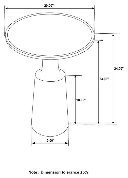 Coaster Ixia Round Accent Table Default Title