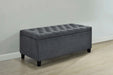 Coaster Cababi Upholstered Storage Bench Black and White Default Title