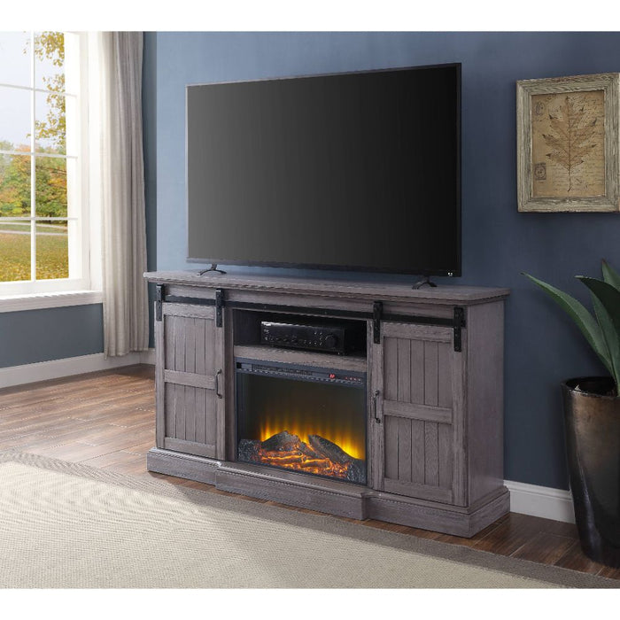 Admon 63"L Rectangular TV Stand with Fireplace