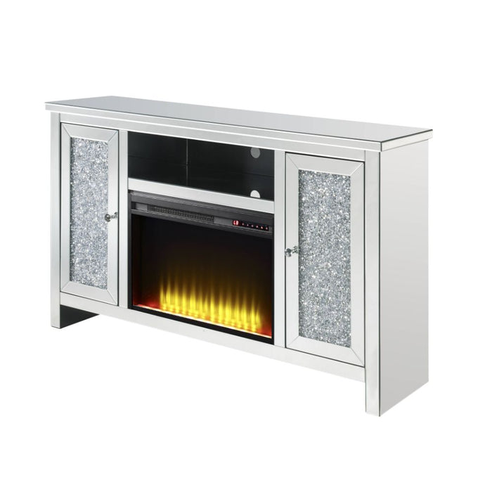 Noralie 59"L x 36"H Glam TV Stand with Fireplace