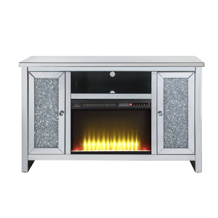 Noralie 59"L x 36"H Glam TV Stand with Fireplace