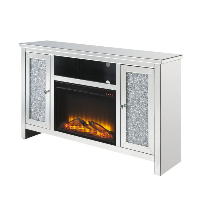 Noralie 59"L x 36"H Glam TV Stand with Fireplace