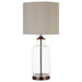 Coaster Aisha Drum Shade Table Lamp Creamy Beige and Clear Default Title