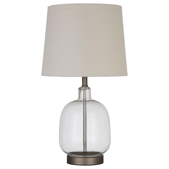 Coaster Costner Empire Table Lamp Beige and Clear Default Title