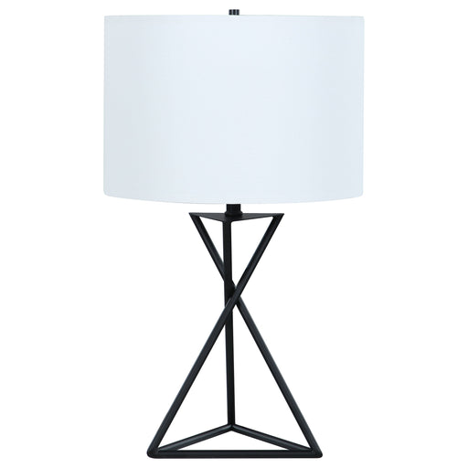 Coaster Mirio Drum Table Lamp White and Black Default Title